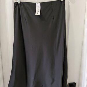 The Drop Maya Satin Slip Skirt Black Size Medium NWT
